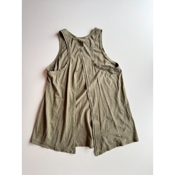 Lot of 2 LULULEMON Size 4 All Tied Up Green White Pima Cotton Tie Back Tank Tops - Picture 8 of 16
